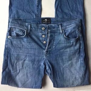 7 FOR ALL MANKIND Button fly skinny jeans